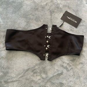 Black Satin Corset Belt